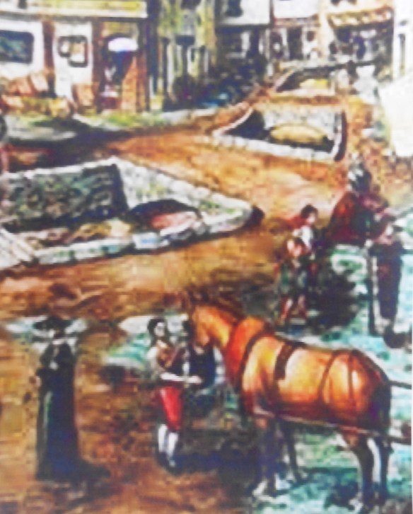 Dibuix del Rec Comtal a Barcelona