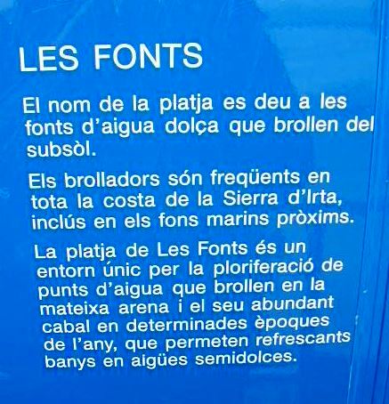 Alcossebre - Les Fonts - Cartell