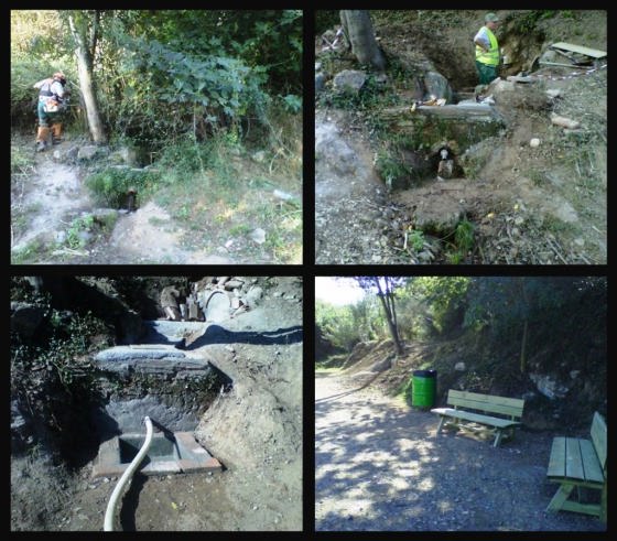 Obres de la Font de la Mina. Fotografies de l'Ajuntament de Sabadell