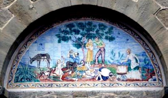 Plafó de rajoles reparat